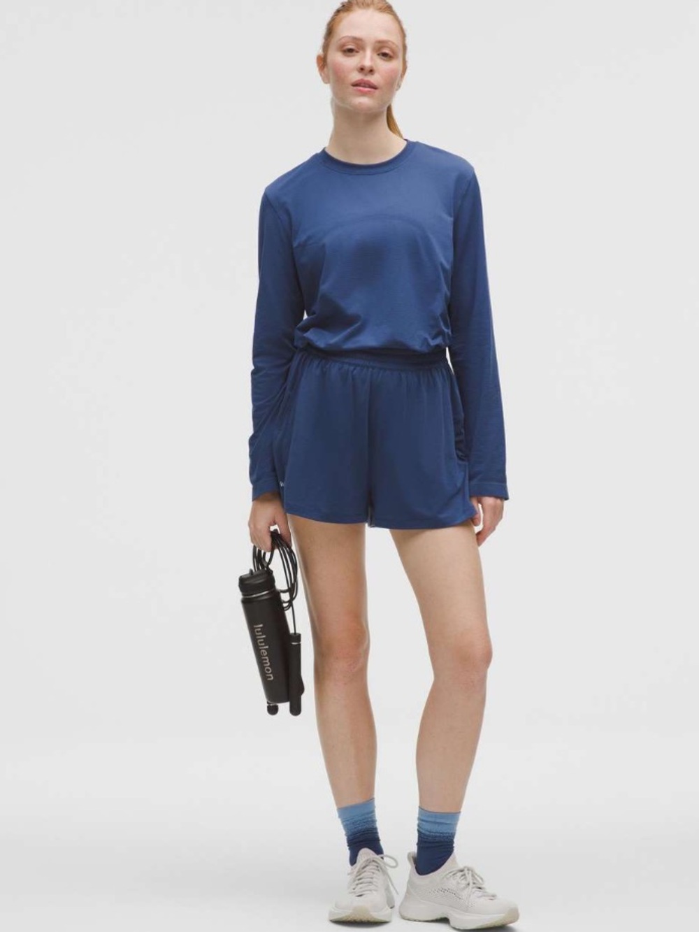 lululemon Swiftly Relaxed Long Sleeve Shirt Blue Twill - Picture 9 of 9
